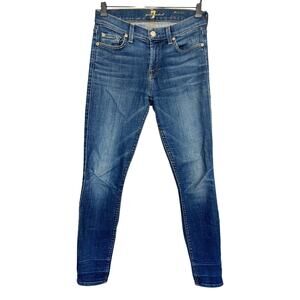 7 For All Mankind The Skinny Ankle, Medium Blue, Women's Size 24